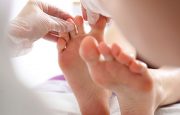 Feet are being examined