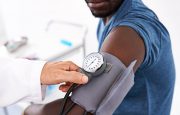 Blood pressure is being measured