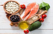 Various proteins, vegetables, grains, fats, and fruits