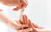 Lancet pricking finger